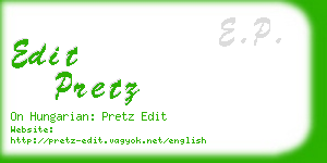 edit pretz business card